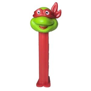 VINTAGE PEZ TMNT "RAPHAEL" RED DISPENSER WITH FEET COLLECTIBLE EUC